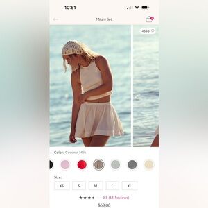 Milani Free People White Tank and Skirt Set